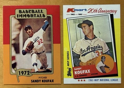 Sandy Koufax Lot Of 2 Mix Brand Los Angeles Dodgers NM+