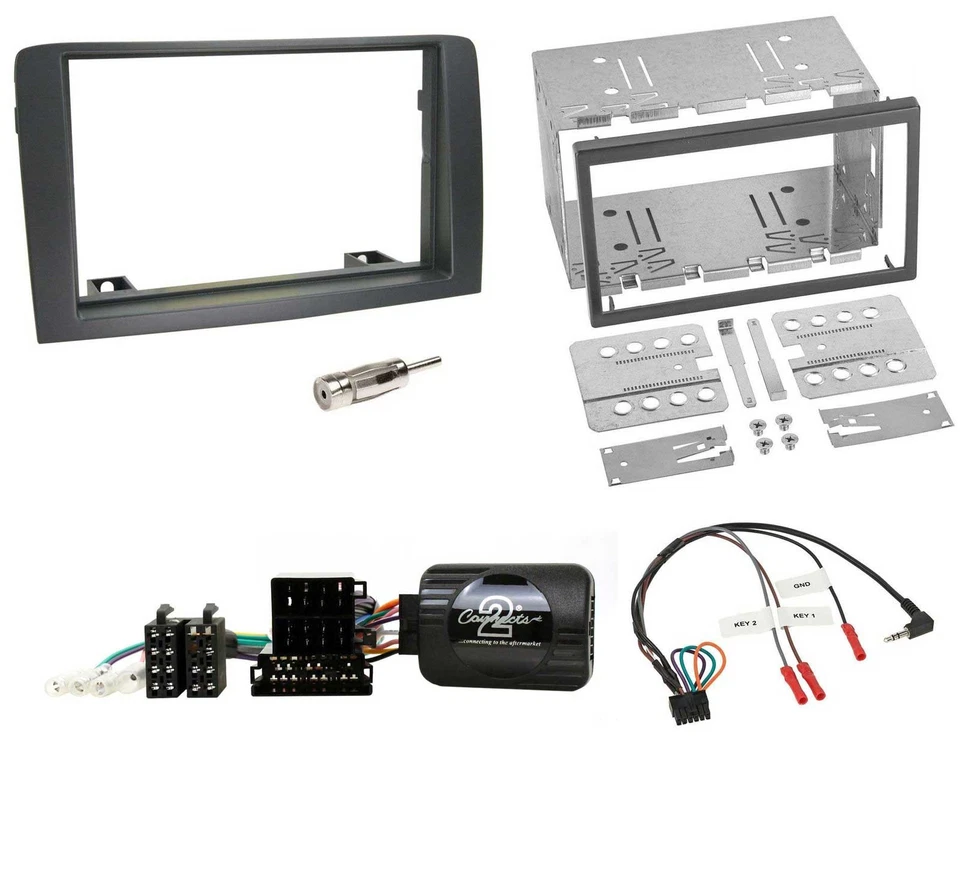 Pioneer DAB Lenkrad 2DIN Bluetooth USB Autoradio für Fiat Idea 2006-2012 grau - Bild 3 von 4