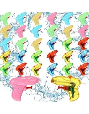 Leyndo 32 Pack Mini Water Gun for Kids Colorful Blaster Squirt Pistol Small F