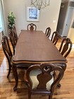 Thomasville British Gentry Dining table w/ pads 2 leaves 8 chairs buffet table. — photo 5