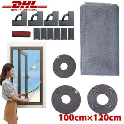 Insektenschutz Fenster Magnetrahmen Fliegengitter Fliegennetz Fiberglas Set DIY