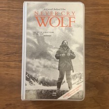 Never Cry Wolf VHS Cassette Tape w Clamshell Case