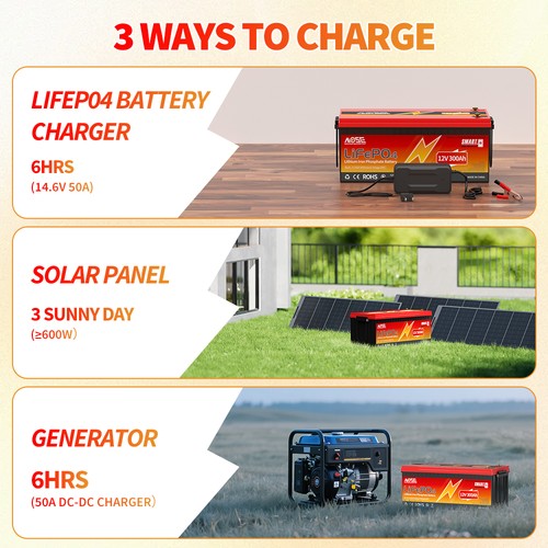 12V 24V 100Ah 168Ah 300Ah LiFePO4 Lithium Battery Deep Cycle BMS Solar RV Marine - Picture 137 of 152