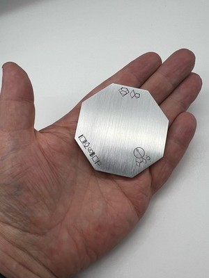 Smallville replica prop Kryptonian ship key  Metal, Laser engraved.