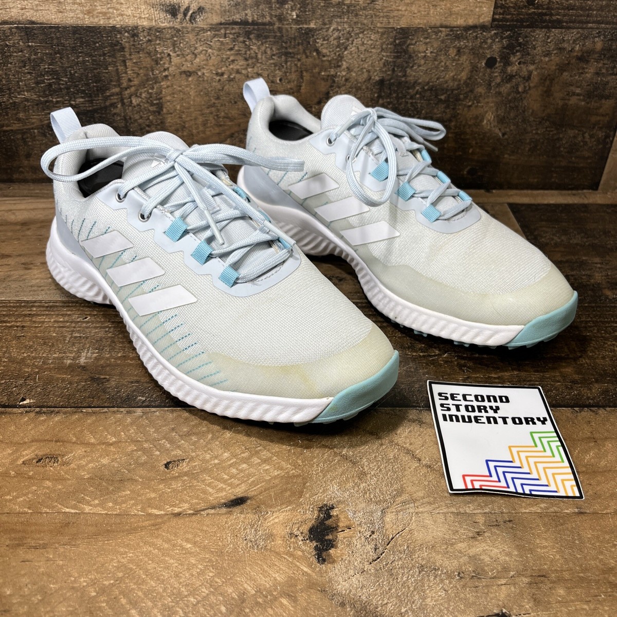 Adidas Women's Response Bounce Spikeless Golf Shoes FW6320 Halo Blue White  Sz 7