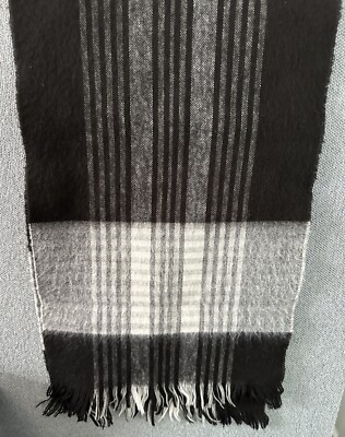 Vintage Courtelle Scarf Tartan 100% Acrylic Multicolor Made in France