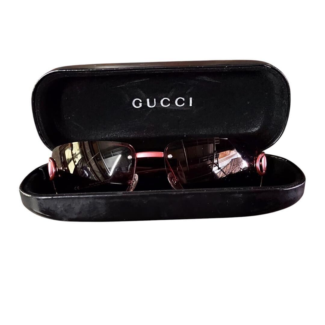 Archive Gucci sunglasses rimless Y2K red metal Eyewear Archive Gucci sunglasses rimless Y2K red metal Eyewear