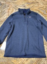 Patagonia Kids' Better Sweater Fleece Full Zip Jacket Navy Blue Size XL 14 Euc