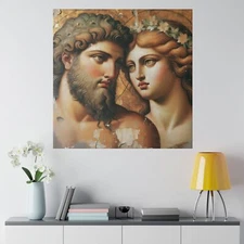 Pompeii's frescoes, Matte Canvas, Stretched, 0.75"