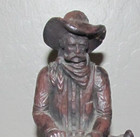Vintage Original Cowboy Sculpture Largo 8" Statue Western Figure Ceramic Clay — photo 8