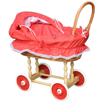 Puppenwagen aus Weide Holz Weidenwagen Kinderwagen Weidenpuppenwagen  Handarbeit | eBay.de