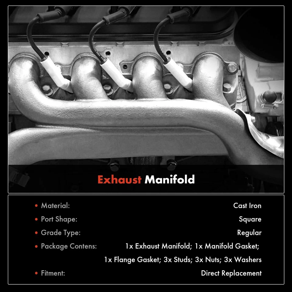 Nuevo colector de escape derecho con junta para Chevrolet G10 G20 G30 G1500 G2500 G3500 Foto 3 de 4