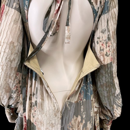 ASOS Design Women Brown Multi Floral Long Sleeve Bohemian Dress Size 4 NWT $135 - Picture 12 of 16