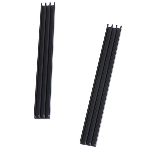 2Pcs 100 * 11 * 5mm Black Aluminum Chip Radiators Heatsink UKR8YY-b - Afbeelding 7 van 8