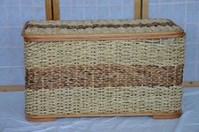 CESTO PORTABIANCHERIA PORTA GIOCHI BAULE VIMINI  BANANO GIUNCO 77X44X42 H PELLET