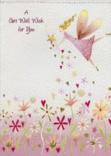 Designer Greetings Fairy Holding Star Wand Get Well Card