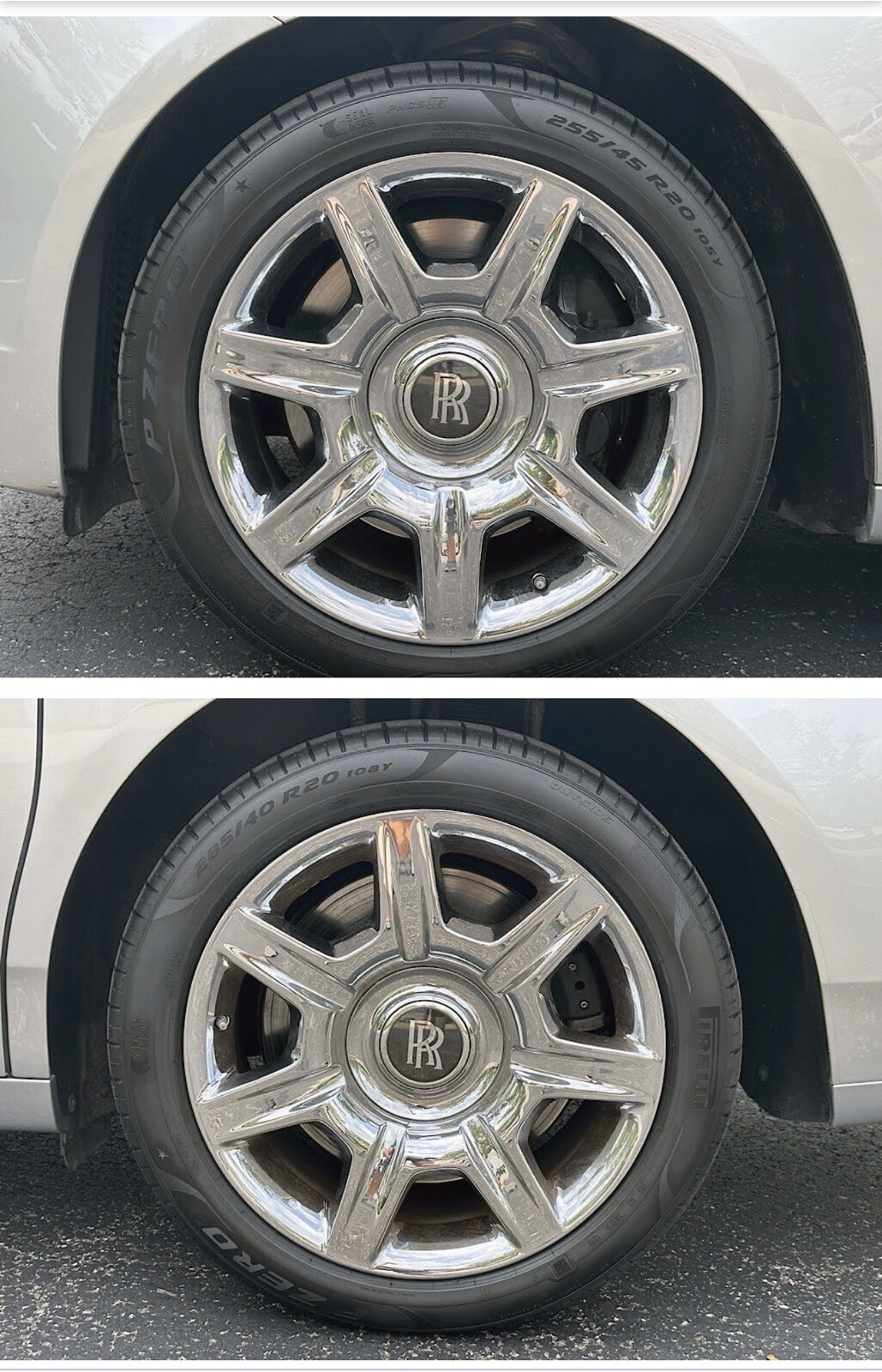 20" GOOD USED CHROMED ROLLS ROYCE GHOST OEM ORIGINAL FACTORY WHEELS RIMS & TIRES