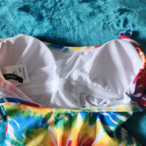Sirena Swimsuit Womens One Piece Tie Dye Rainbow Multicolor Pride Size XS - Picture 5 of 7