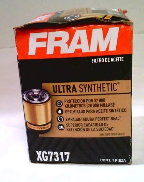 FRAM~XG7317~Ultra Sintético~Spin-On~20K Millas~Filtro de Aceite con SureGrip Foto 4 de 4