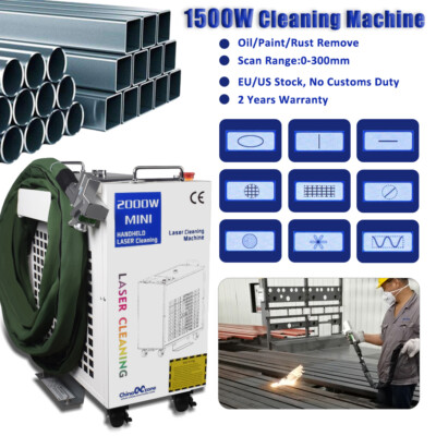 1500W Handheld Fiber Laser Cleaner Cleaning Machine for Rust Oil Paint Removal