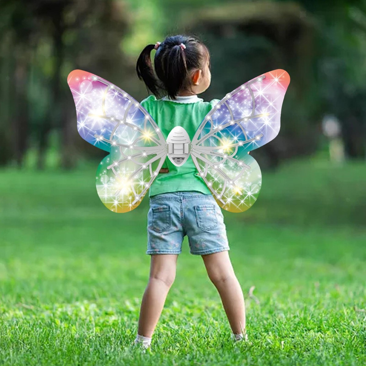 Electric Fairy Wing with LED Lights Moving Wing with Music Costume