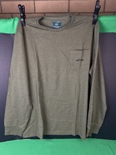 G.H. Bass  Co. Men's Crew Sweatshirt Size L Olive Night Heather