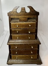 Dollhouse 1:12 Walnut Chest of Drawers