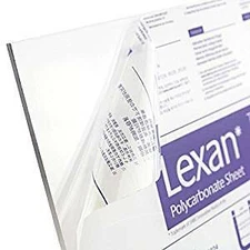 Lexan Sheet - Polycarbonate - .118" - 1/8" Thick, Clear, 24" x 24" Nominal