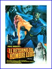 RARE 1980 Paul Naschy Night Of Werewolf Demonic Witches Orig Spanish Press Book