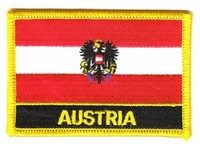 AufnäHer ÖSterreich Adler Schrift Patch Flagge Fahne