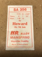 HR Mainspring SA356 for 10s Howard No. 796 - Alloy