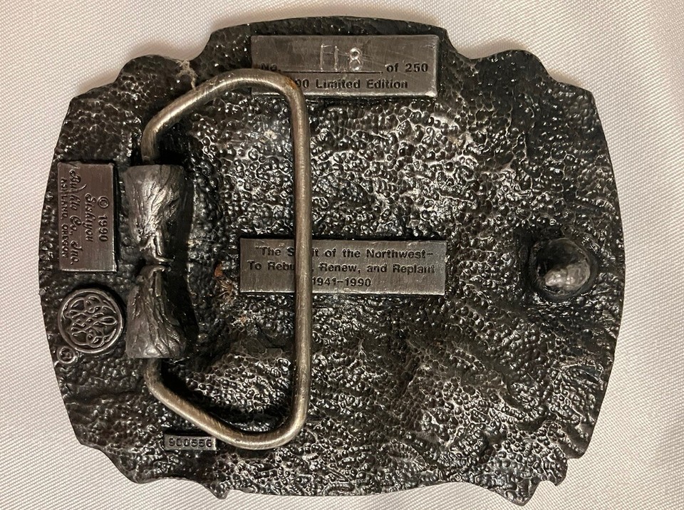 Timber Carnival Albany Oregon Belt Buckle World Champions 1990