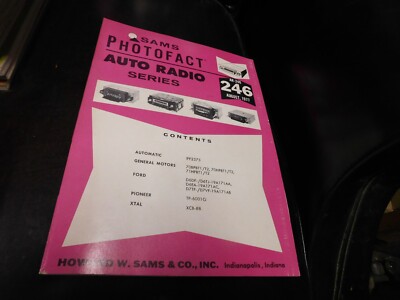 Sams Photofact Auto Radio Service Data Series Repair Magazine # AR-246