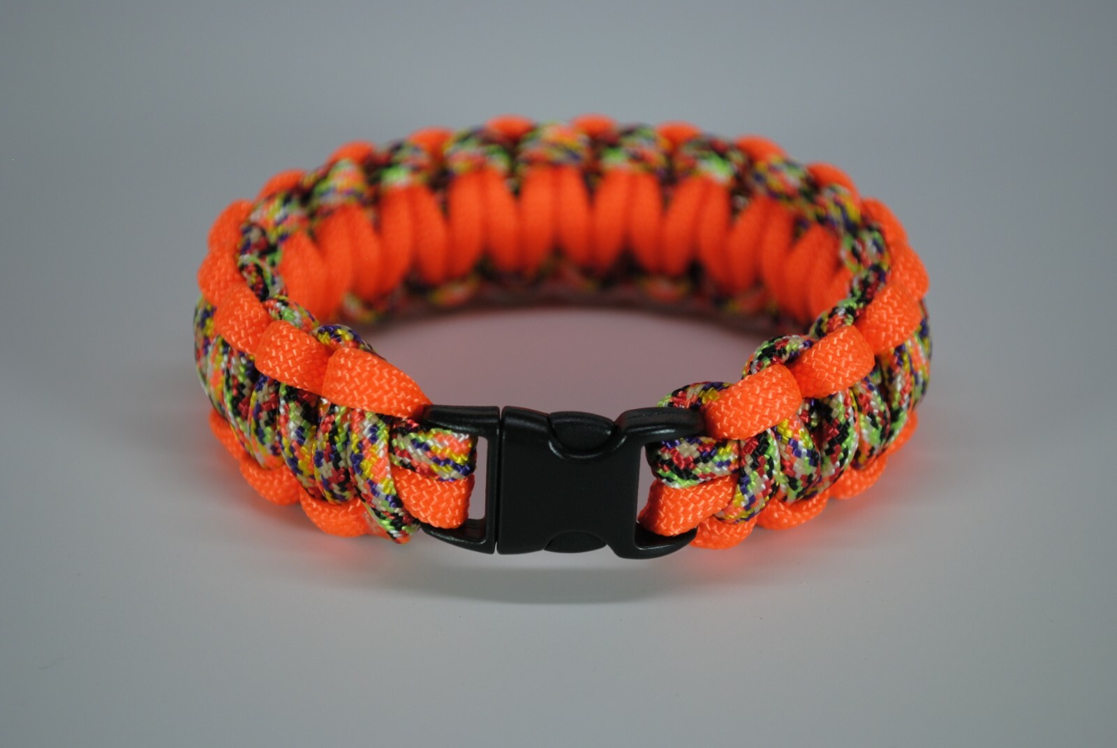 550 Paracord Survival Bracelet Cobra Orange/Overkill "Made in the USA"