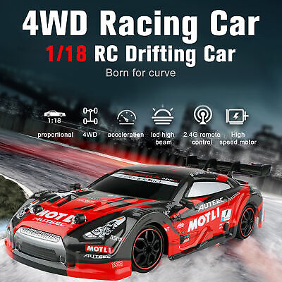 1:16 58km/h rc drift racing carro 4wd 2.4g alta velocidade gtr