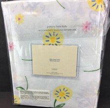 NEW Pottery Barn Kids Green Dandelion DUVET Reversible Floral Toddler 49 X 36
