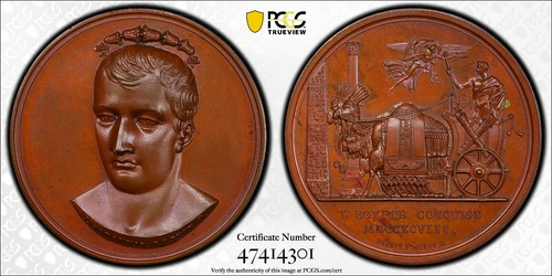 1798 FRANCE NAPOLEON I CONQUEST OF EGYPT PARIS MINT PCGS GEM SPECIMEN 65 - 第 1/4 張圖片