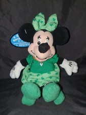 Minnie Mouse Birthstone necklace Plush Bean Bag Doll aquamarine Disney Store
