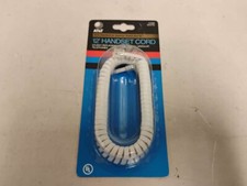 Original AT T Handset Coil Cord 12' 14490 White - New Old Stock