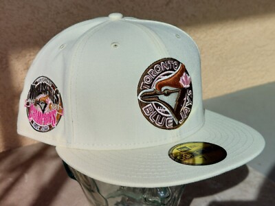 New Era 7 3/4 Toronto Blue Jays Neapolitan Cream Hat Cap LHD TBJ 1993 WS Chrome