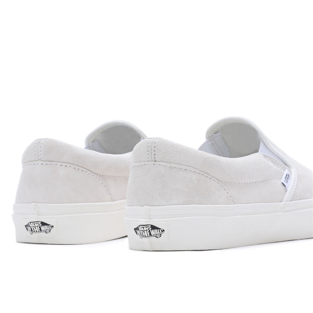 ★関税込★VANS★CLASSIC SLIP ON★PIG SUEDE★22-28.5cm New Vans Classic Slip-On Pig Suede Blanc De Blanc Sneakers