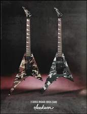 2021 Jackson X Series Randy Rhoads RRX24 Camo ad Camouflage guitar advertisement