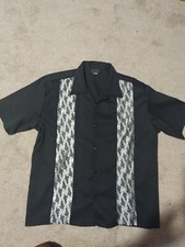 Vintage MT:2 Men's XXXL black/silver Button Up Shirt made in USA