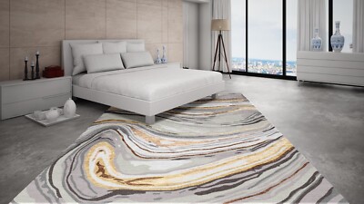 Grey Rugs, Golden Brown Rugs For Living Room, Bedroom and kitchen