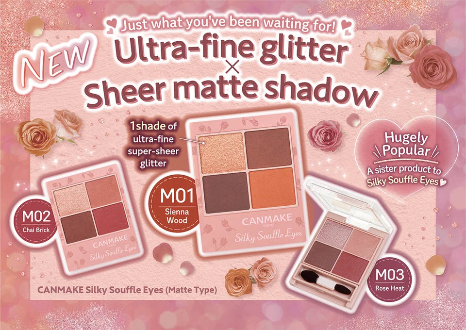 [CANMAKE] Silky Souffle Eyes MATTE TYPE 4 Shade Eyeshadow Palette 3.8g JAPAN NEW - Image 2 of 2