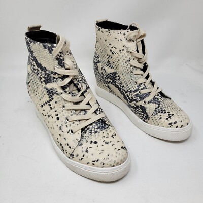 MADDEN GIRL ANIMAL PRINT  HIDDEN WEDGE ANKLE BOOTIES WOMEN 7 sh1