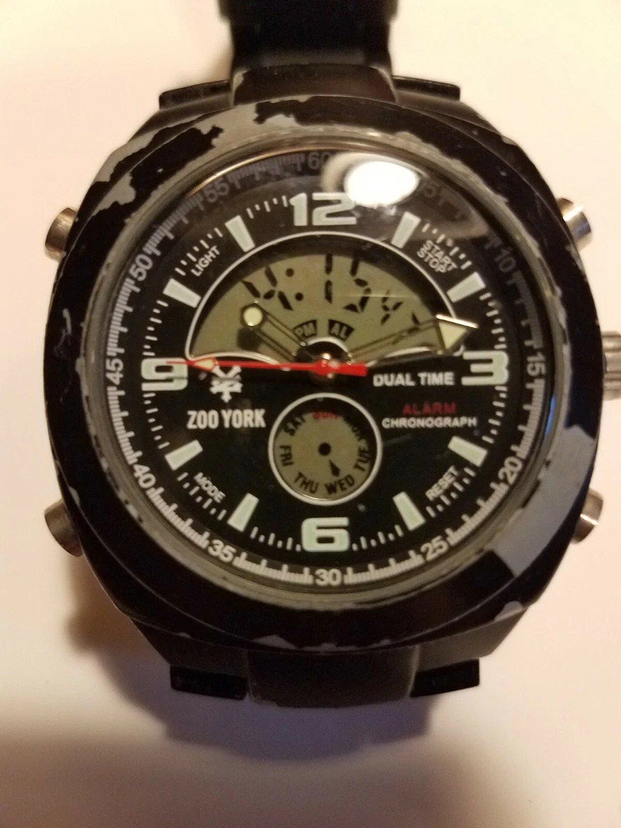 Nice Zoo York ZY1251 S60 13 Analog Digital Chronograph Black Strap