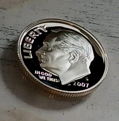 2007-S Dcam ''Mirror-like'' Proof 90% Silver Roosevelt Dime - Low Mintage Year