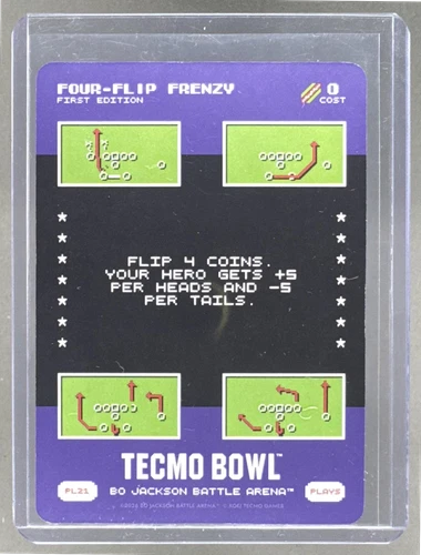 Four-Flip Frenzy 2026 Bo Jackson Battle Arena Tecmo Bowl #PL21 Plays 1st Edition