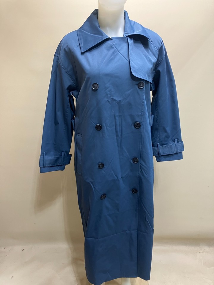 Glassons Blue Double Breasted Trench Coat Jacket XS Lightweight Stylish Raincoat
